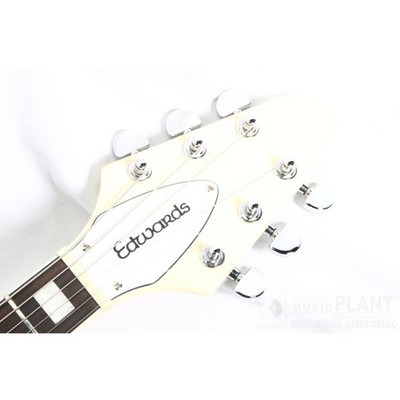 Edwards E-FV-LTD Vintage White Flying V type electric guitar with