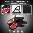 Wear Resistant Cute  Design 9 Pcs PU Golf Club Head Covers Black — photo 3