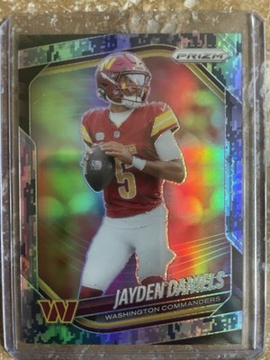2025 Prizm Football Jayden Daniels navy camo Washington Commanders #278 17/25