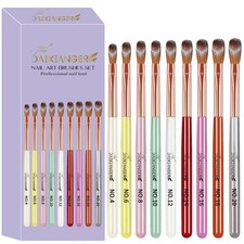 DAIXIANGER Acrylic Nail Brush Set, 9PCS Professional Art Brushes Macaron