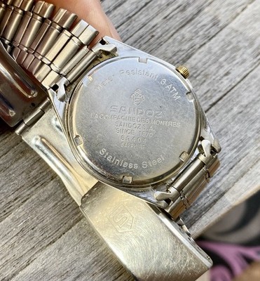 Sandoz Quartz Watch 34mm Stainless Steel Sapphire Crystal Seiko