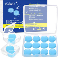 Ear Plugs for Sleeping, 16 Moldable Noise Cancelling Silicone Earplugs for Swimm