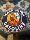 Vintage Porcelain Washington Gasoline And Cessa Sign