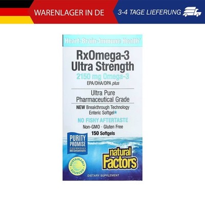 Natural Factors, RxOmega-3 Ultra Strength, Omega-3 ultra stark, 150 Weichkapseln