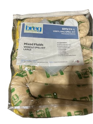 Breg Environmental Mixed Fluids Vehicle Spill Kit BMVZK-H , New In Zipper Bag