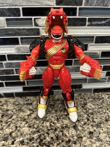 Vintage 2001 Power Rangers Wild Force Red Ranger 7.5" Bandai Action Figure
