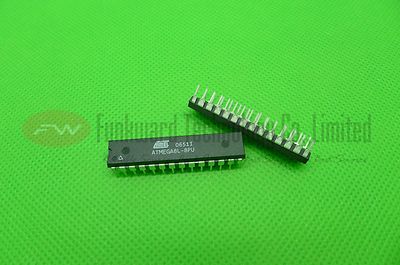 Atmel ATMEGA8L-8PU 8-Bit Atmega AVR RISC 8KB Flash MCU PDIP28 x 1pc
