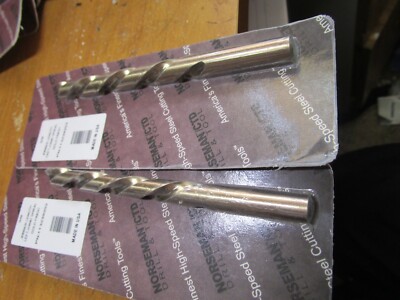 3/8'' HSS 135° Split Point Gold Finish Left Hand Jobber Drill QTY 2