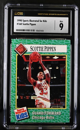 Scottie Pippen Bulls 1990 Sports Illustrated for Kids SI card CSG graded 9 MINT - 第 1/2 張圖片