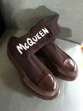 Alexander McQueen Logo Print Boots Black Size 45