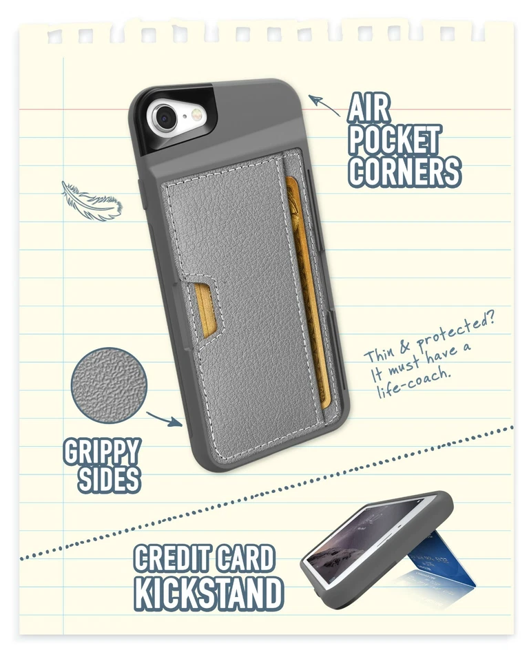 Funda tipo billetera inteligente con soporte para iPhone 8/7/8+/7+ y SE (2022/2020)  Foto 4 de 4