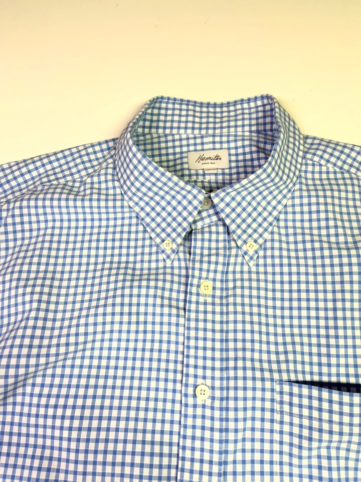 Camisa para hombre Hamilton aprox. Camisa 50 Abotonada Bolsillo Cuadros 18 de Marzo Foto 4 de 4
