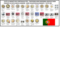 2 EURO PORTOGALLO TUTTE LE MONETE DISPONIBILI ANCHE DI TUTTI GLI ALTRI PAESI FDC