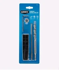 HART Compact Pocket Hole Jig Includes Depth-setting Collet & Steel Bit Guide USA