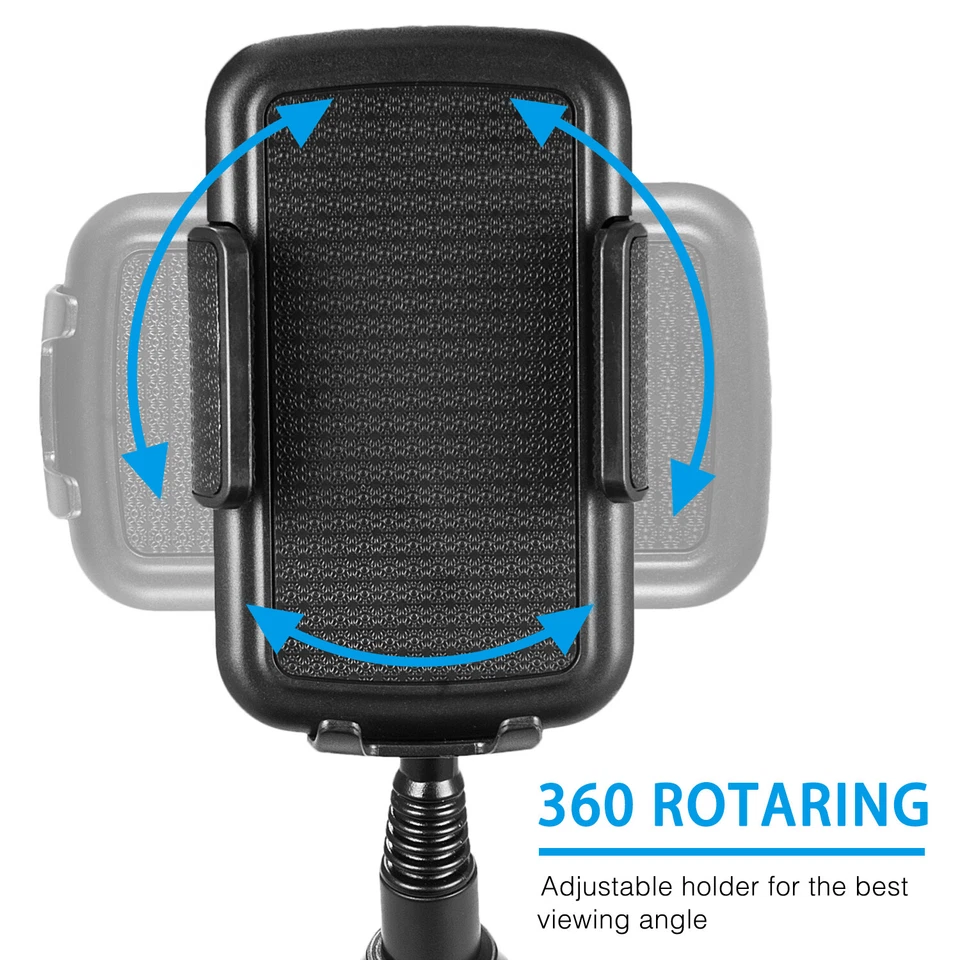 360° Heavy Duty Car Cup Cell Phone Holder Mount Goose Neck For iPhone Samsung - Image 4 of 4