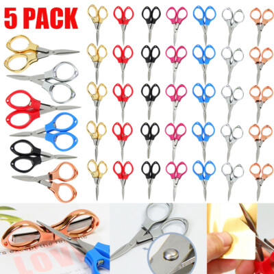 5Pcs Folding Scissors Small Cutters Sewing Pocket Portable Travel Mini Foldable
