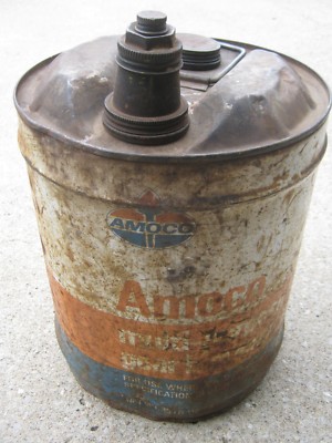 Vintage AMOCO Motor Oil Metal Can 5 Gallons has petina | eBay