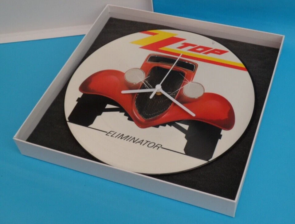 ZZ TOP CLOCK Upcycled Vinyl Record Picture Disc Wall CLOCK 12P148 12" Rock Band - Image 3 of 4