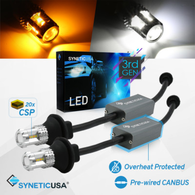 Error Free 7443 Switchback 6000K White-Amber LED DRL Turn Signal Light Bulbs