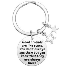 Best Friend Gifts for Women - Good Friends are Like Stars Friendship Keychain