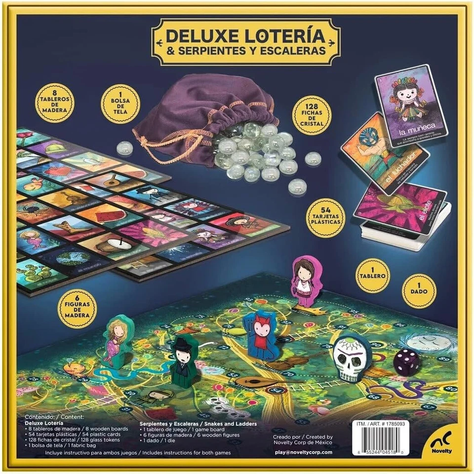 Deluxe Loteria & Serpientes Y Escaleras Traditional Mexican Board Full Game Set. - Image 4 of 4