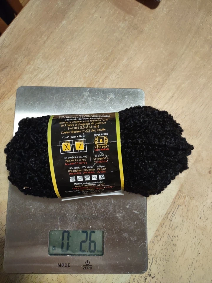 Lion Brand Lion Boucle #153 Expresso 1 Skein 2.5oz-57 yrd 36 Bulky - Image 3 of 3