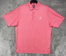 Footjoy Men's Polo Shirt TPC Summerlin XL Pink Argyle Performance Golf