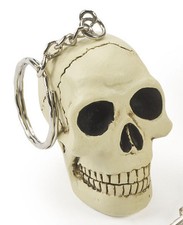 Resin SKULL Key Chain - 1 3/4" Durable - FREE U.S. FC Shipping NEW