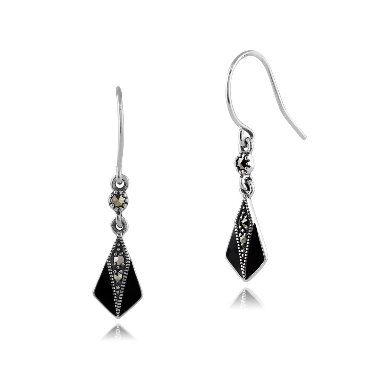 Pendientes De Oro Blanco Con Topacios ATELIER