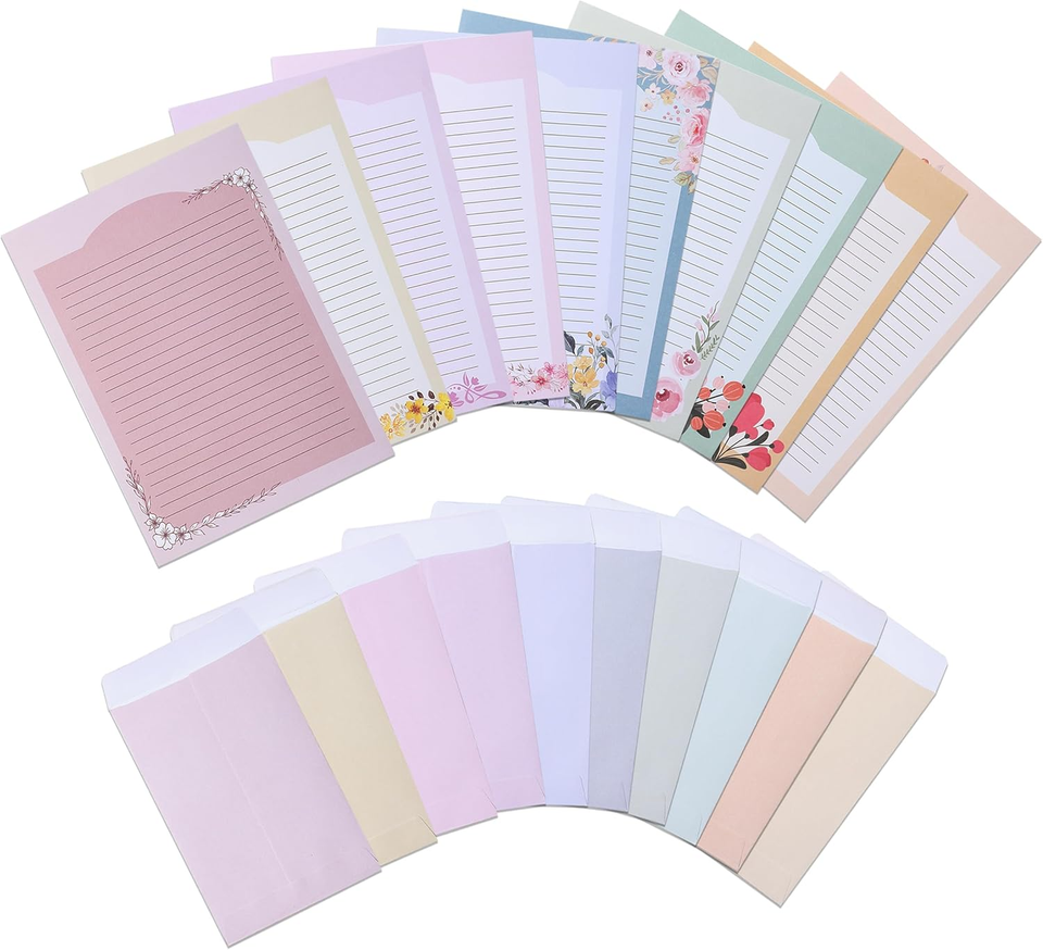  Stationery Writing Paper with Envelopes, 60 Letter Writing Paper with