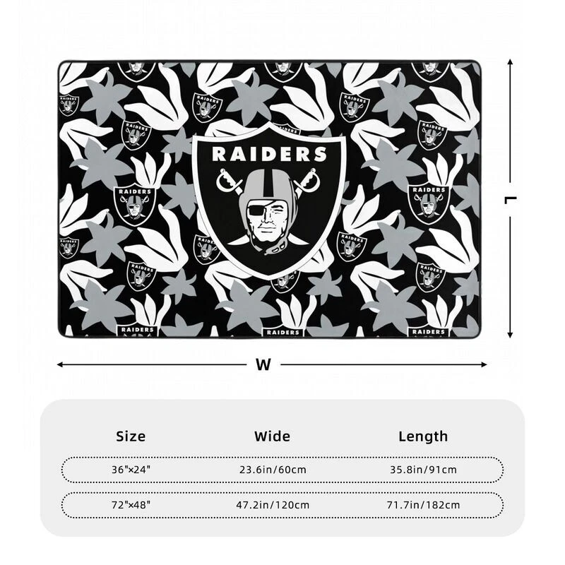 las vegas Raiders Printed Carpet Anti-skid Floor Mat Decorative