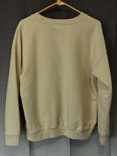 LOONEY TUNES Flintstones Womens L Sweatshirt WB 100yrs Beige Graphic Print Top - Picture 2 of 7