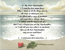 Personalized Poem Gift for that Special Stepdaughter (See all styles)