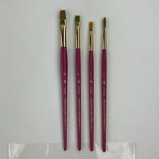 Princeton Art & Brush Co. Paint Brush Lot (4) Pink