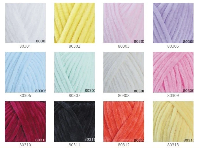5 Knäuel, Himalaya Dolphin BABY 5 x 100 g  (100g/120m) Chenille Wolle Garn - Bild 3 von 4