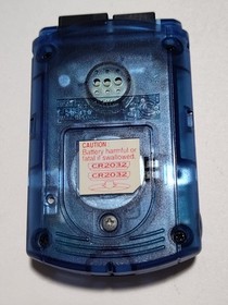 Sega Dreamcast VMU HKT-7000 Visual Memory Unit Transparent Blue Tested Works OEM