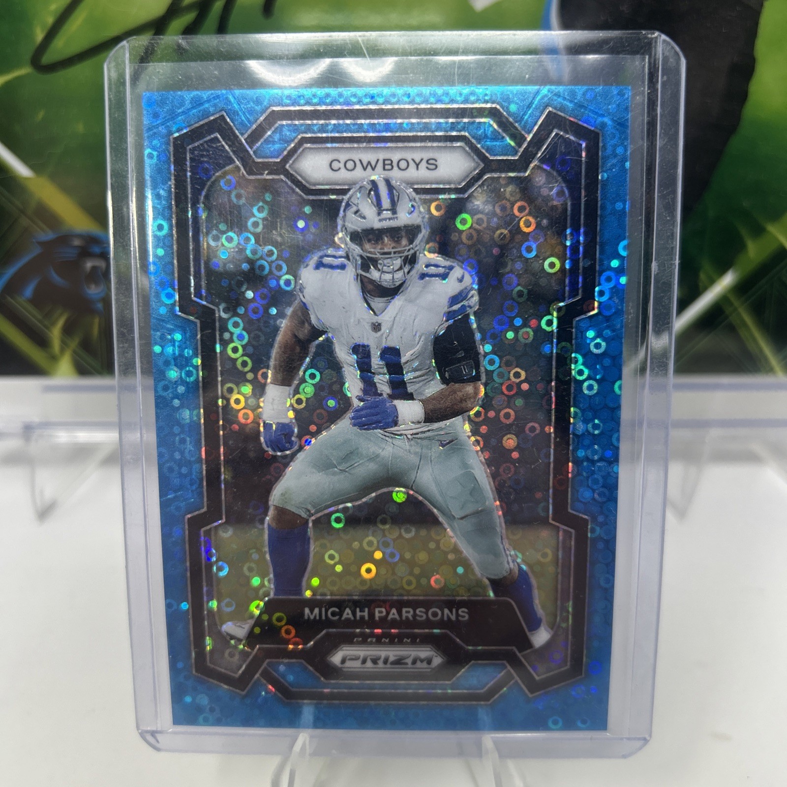 Micah Parsons • 2023 Prizm No Huddle Blue 14/95 #78 • Cowboys Packers P90