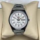 Refurbished Vintage Seiko 5 White dial Automatic: 17 Jewels Day Date Men's Watch
