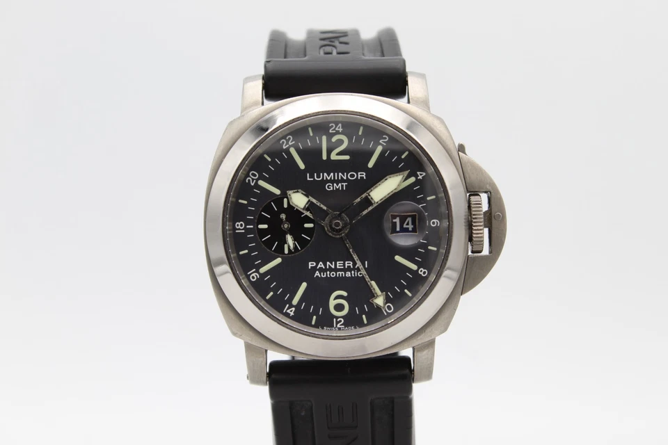 [2855] Panerai Luminor GMT PAM00089 44mm - Titan Box&Papiere 2007 Grau Gut - Bild 4 von 4