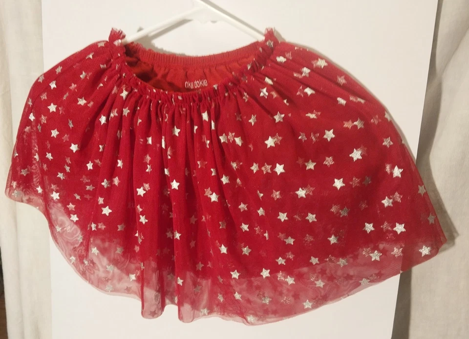 Falda Tutú Estrella Roja Plata Vacaciones Navidad Foto 2 de 4