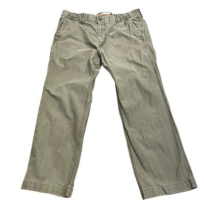 Nineteen Sixty-nine Mens Cargo Pants Rugged Loose Khaki Green Size 38x31
