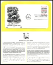 1982 American Libraries Sc 2015 FDC PCS books knowledge education reading