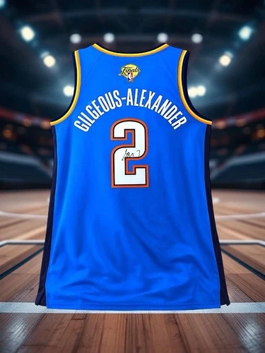 Shai Gilgeous-Alexander Signed Blue Swingman Basketball Jersey OKC Thunder NBA