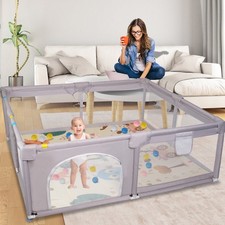VILOBOS Large Baby Playpen Fence Portable Toddler Activity Center w/ Gate  Ball