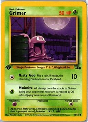 Grimer 48/62 Fossil 1st Edition Common Pokémon TCG