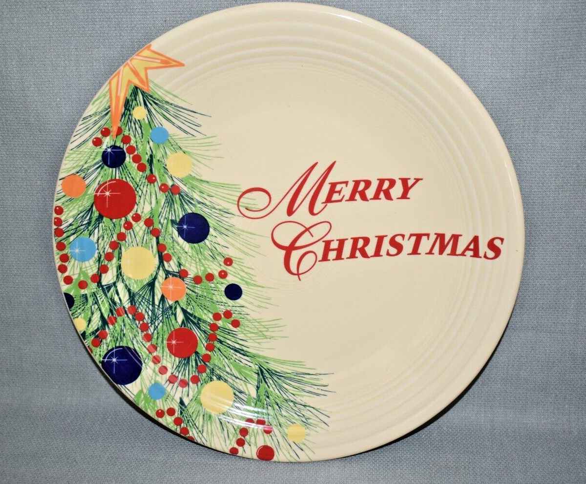 NEW Fiesta Ware Christmas Tree Merry Christmas Chop Plate Round