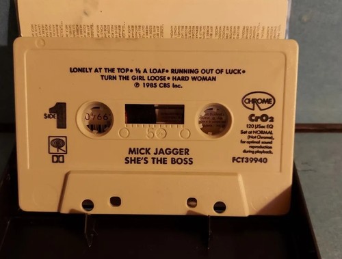 MICK JAGGER OF ROLLING STONES SHE'S THE BOSS W/ JUST ANOTHER NIGHT . CHROME CrO2 - Picture 2 of 4