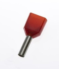 500 Pcs Twin Bootlace Ferrules Cord End Terminals 1.5mm� Red L: 8mm Cable crimp