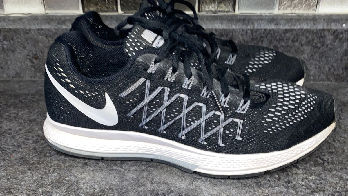 Nike Zoom Pegasus 32 Women s Running Shoes Black White Gray 749344 001 Size 8.5