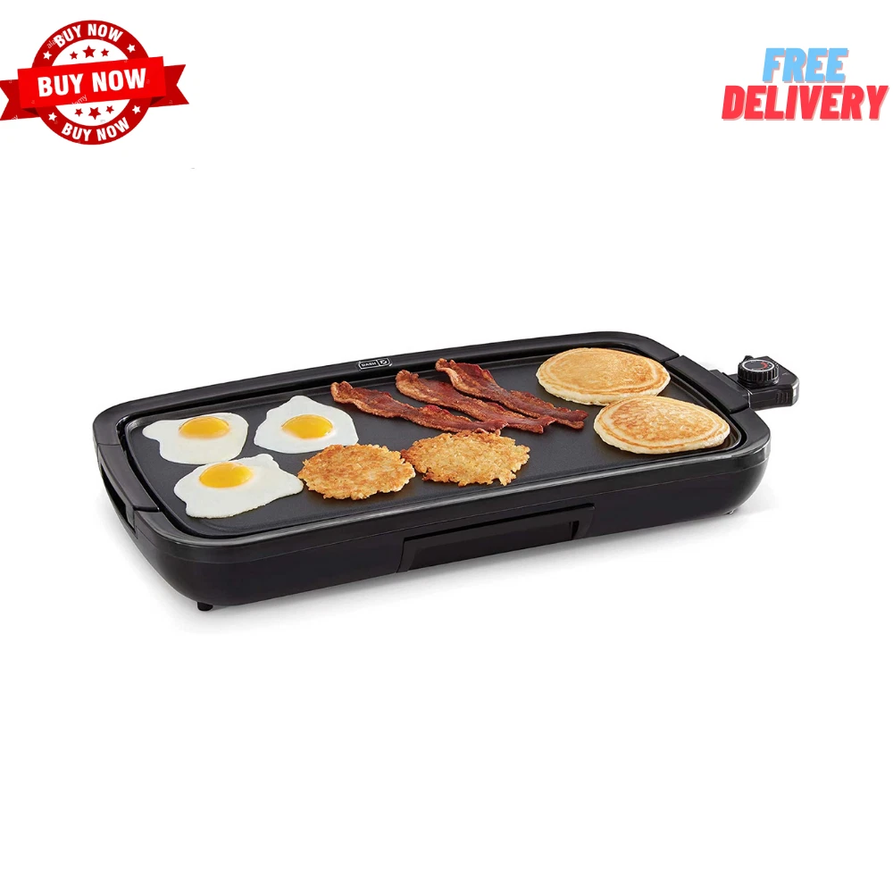 OVENTE NonStick Plate Electric Griddle, Temperature Probe, 55 OFF